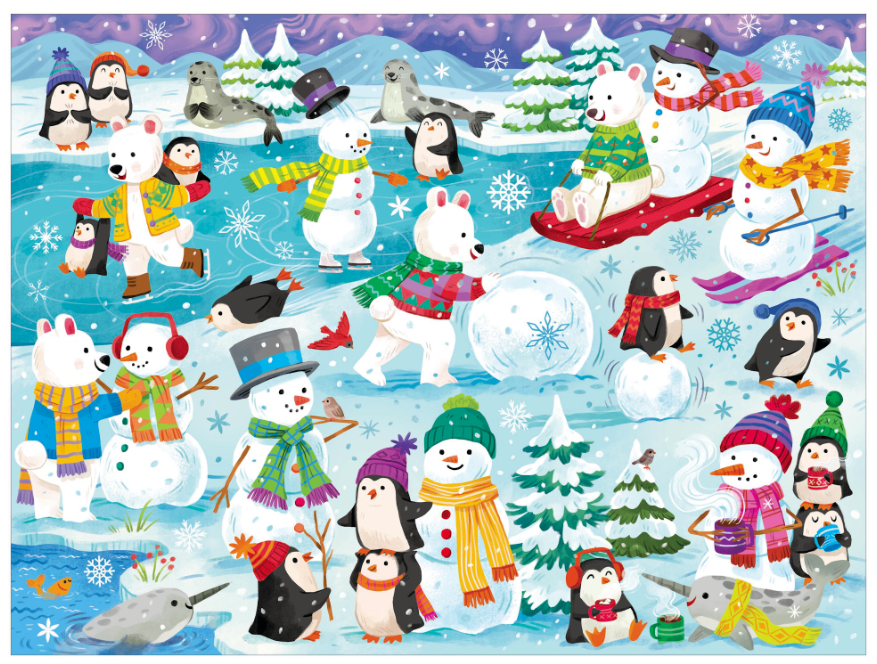 Snow Day 24pc Shape Box Puzzle