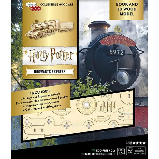 Incredibuilds: Harry Potter: Hogwarts Express Book and 3D Wood Model