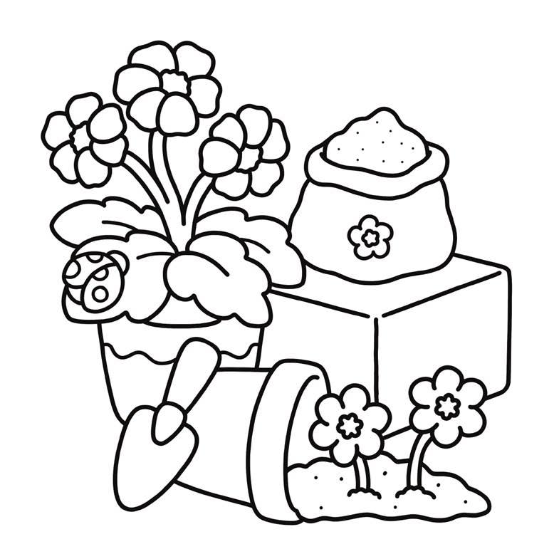 Garden Corners: Bold and Easy Coloring Book