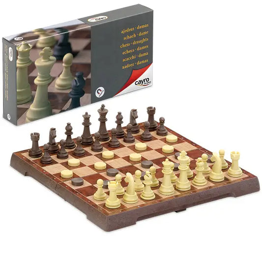 Cayro, Magnetic Chess & Draught Set (Medium)