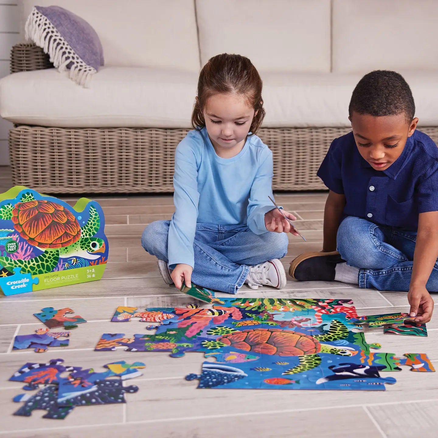 36-Piece Shaped Box Puzzle - Sea Turtle