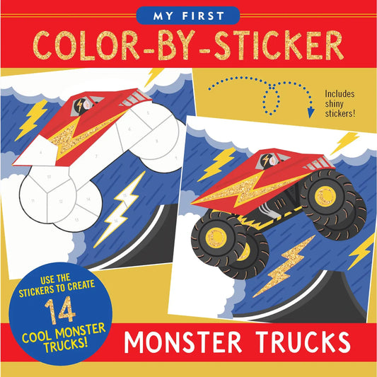 My First Color-By-Sticker Book - Monster Trucks