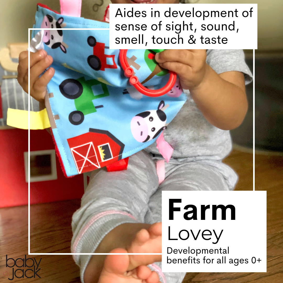 Farm Agriculture Cows Pigs Horses Chickens Baby Tag Crinkle