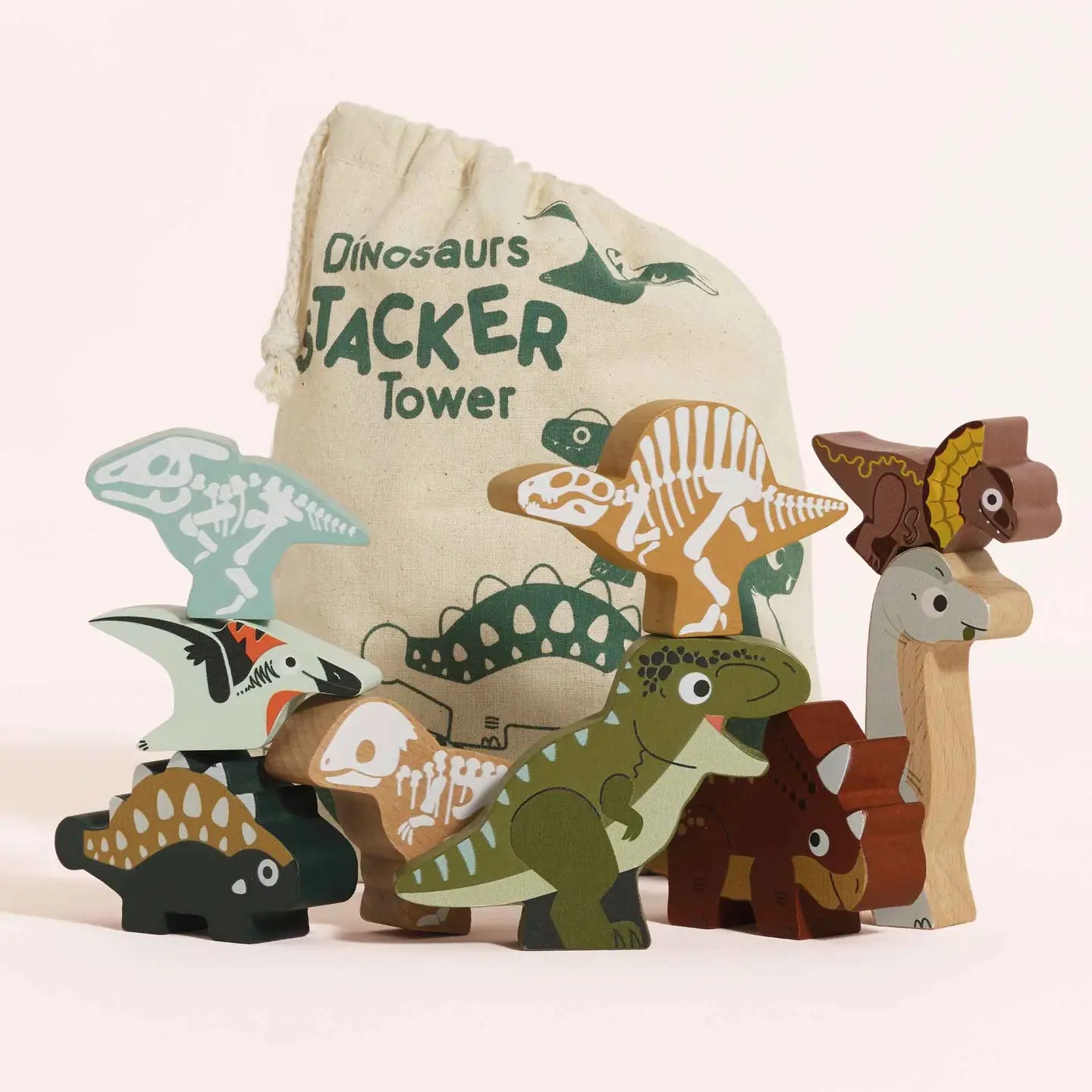 Jurassic Stacking Dinosaurs & Bag