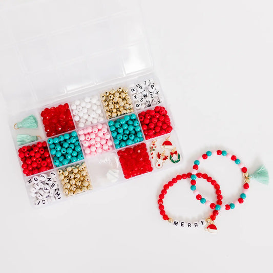 Christmas Merry & Bright Diy Stretchy Bracelet Craft Kit