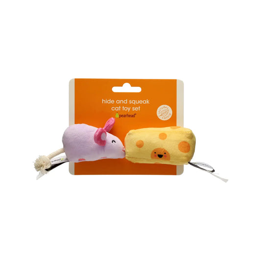 Mouse & Cheese Cat Toys, Set of 2