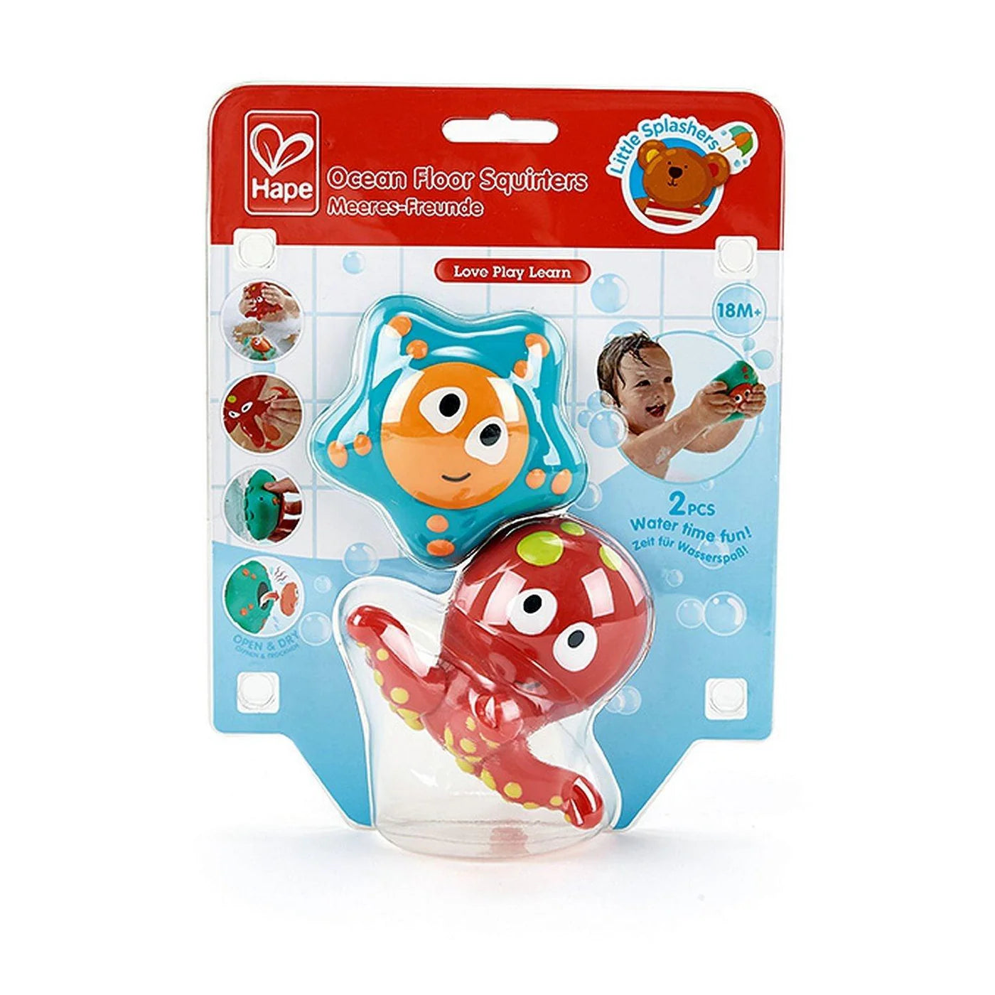 Ocean Floor Squirters - 2pc Bath Toy Set, Octopus & Starfish