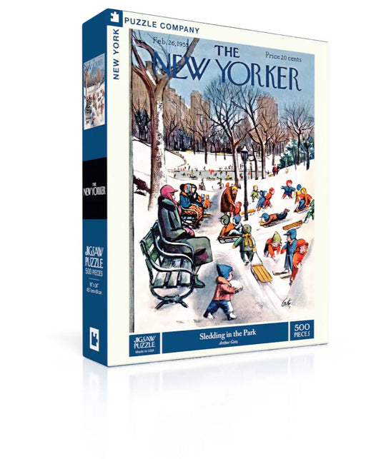 Sledding in the Park 500 piece puzzle