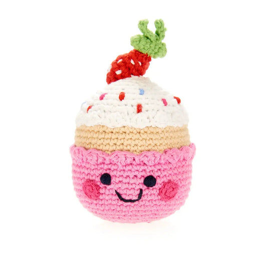 Pretend Play Food Rattle - Strawberry Cupcake