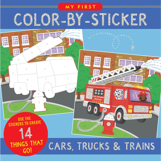 Book - Cars, Trucks, & Trains Color by Sticker Book