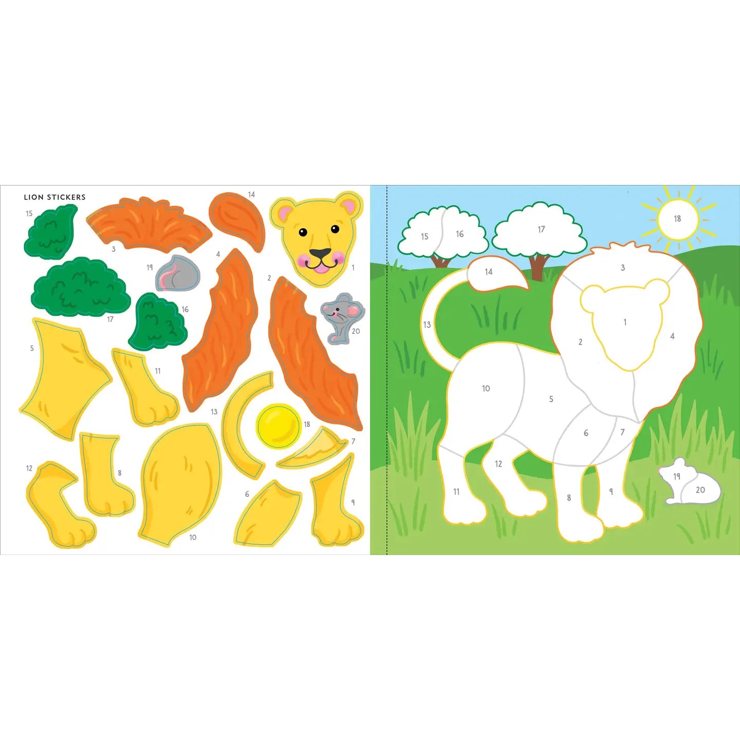 Wild Animals First Color By Sticker Book