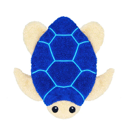 Blue Turtle - Organic Cotton Animal Washcloth