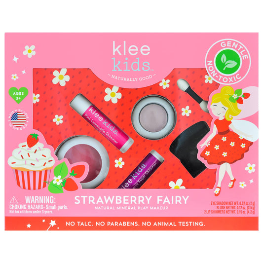 STRAWBERRY FAIRY - KLEE KIDS NATURAL PRESSED POWDER MINERAL PLAY MAKEUP SET