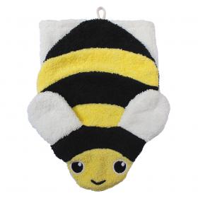 Organic Cotton Animal Washcloth - Bumble Bee