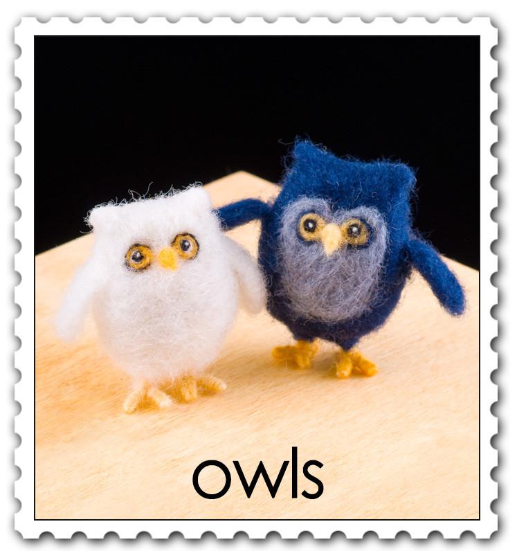 Owls Needle Felting Kit