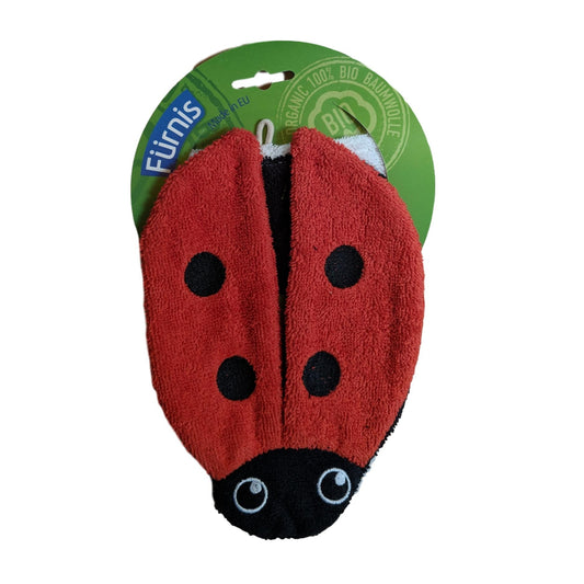 Ladybug - Organic Cotton Animal Washcloth