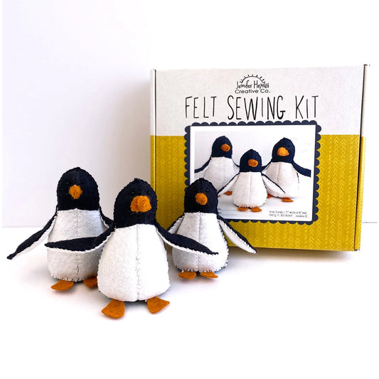 Adelie Penguins Felt Sewing Kit