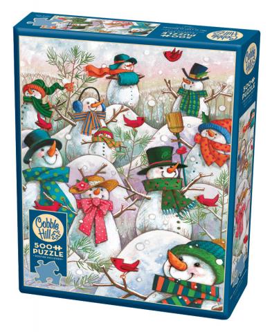 Hill of a Lot of Snowmen 500pc